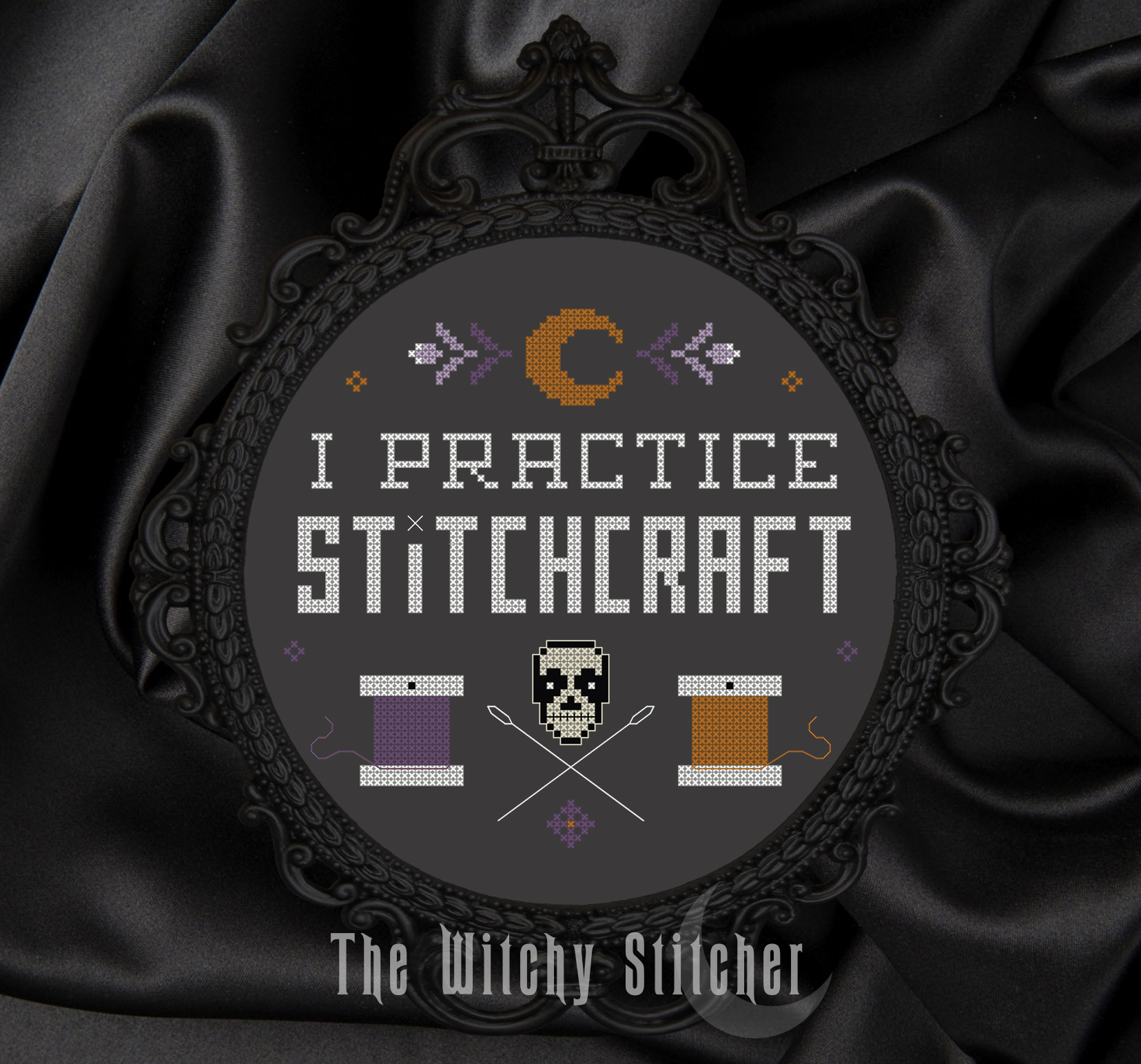 Stitchcraft - Halloween Cross Stitch Pattern, zoomed in. Select this picture to zoom back out.