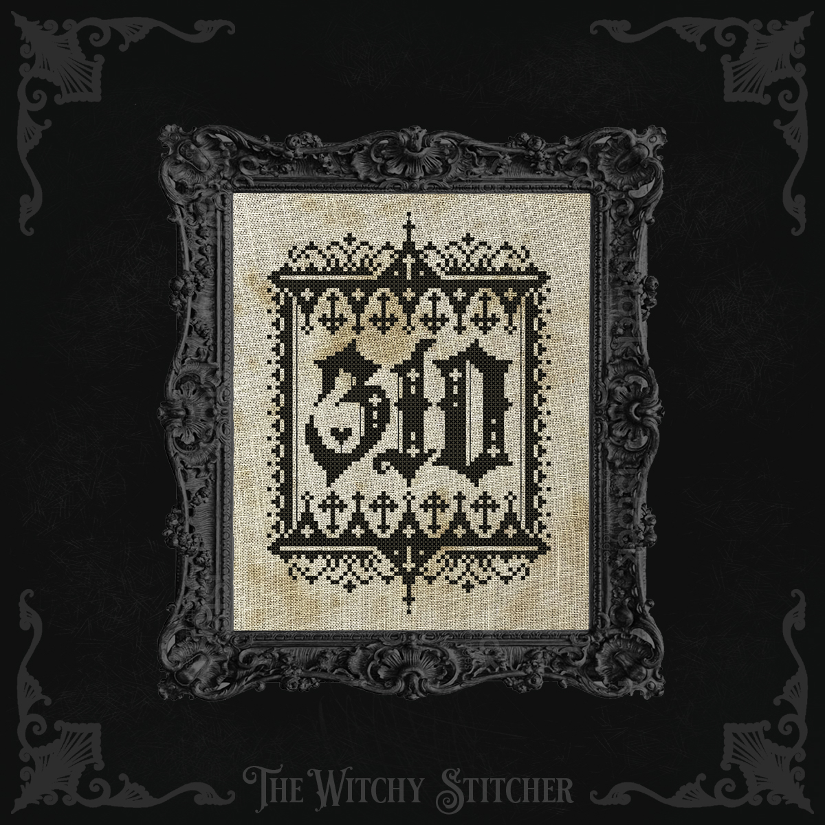 All Hail 310 - PDF Cross Stitch Pattern, zoomed in. Select this picture to zoom back out.