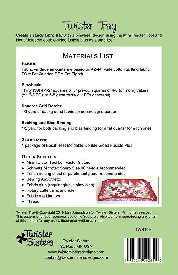 Twister Tray - Sewing Pattern