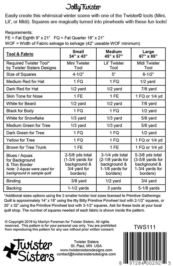 Jolly Twister - Quilt Pattern