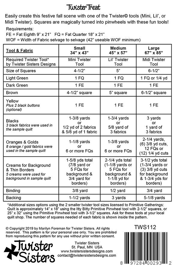 Twister Treat - Quilt Pattern