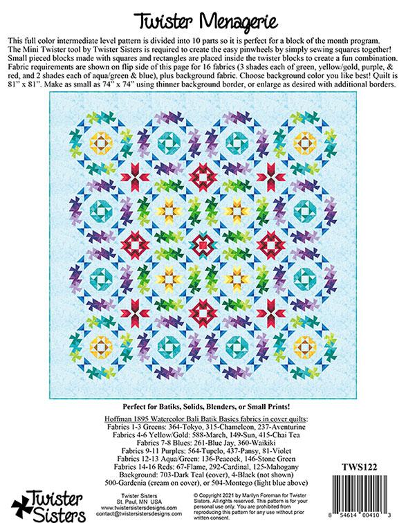 Twister Menagerie - Quilt Pattern