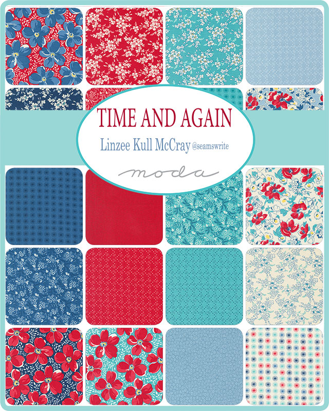 Time And Again Zigzag - Flour Aqua - Quilt Fabric