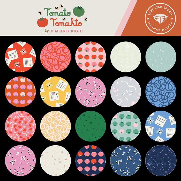 Tomato Tomahto Dove - Quilt Fabric