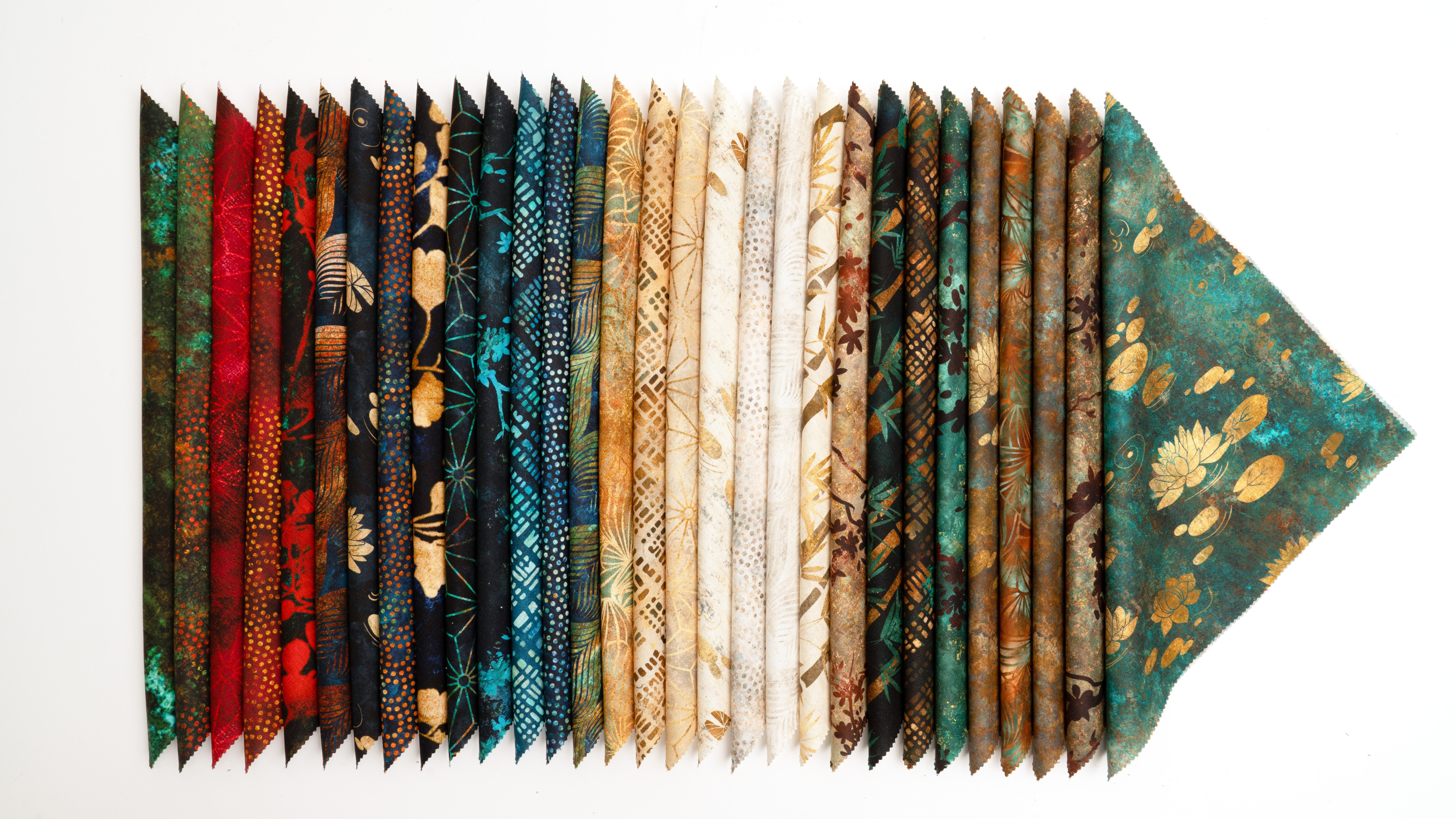 Tranquil Patina Branch Golden - Quilt Fabric