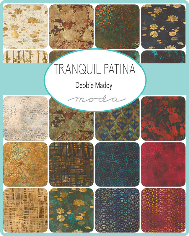 Tranquil Patina Branch Golden - Quilt Fabric