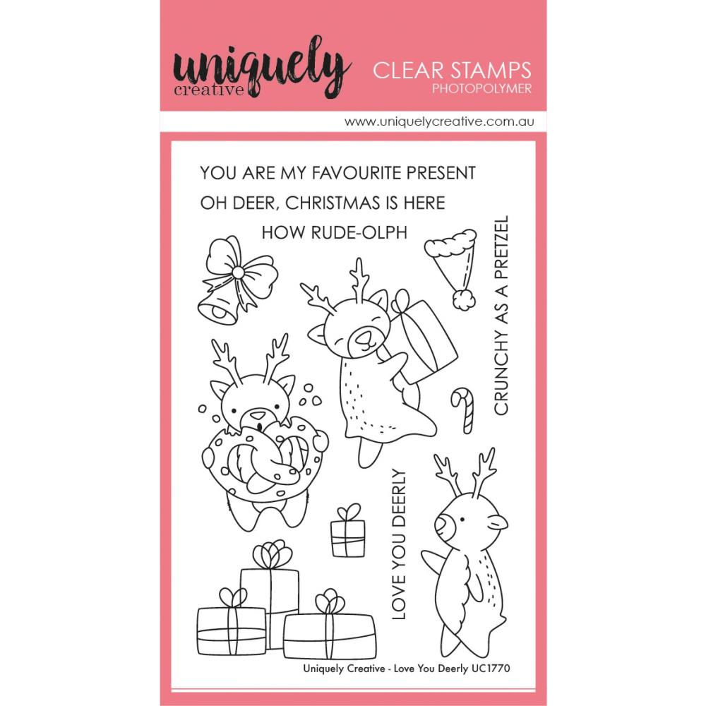 Love You Deerly - Christmas Clear Stamp