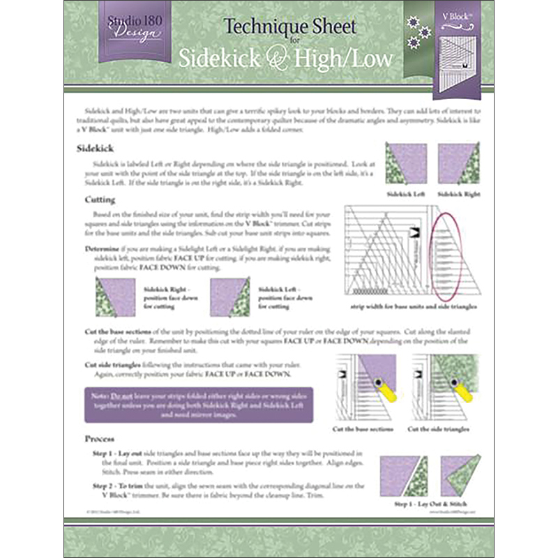 Sidekick and High/Low - Tech Sheet 