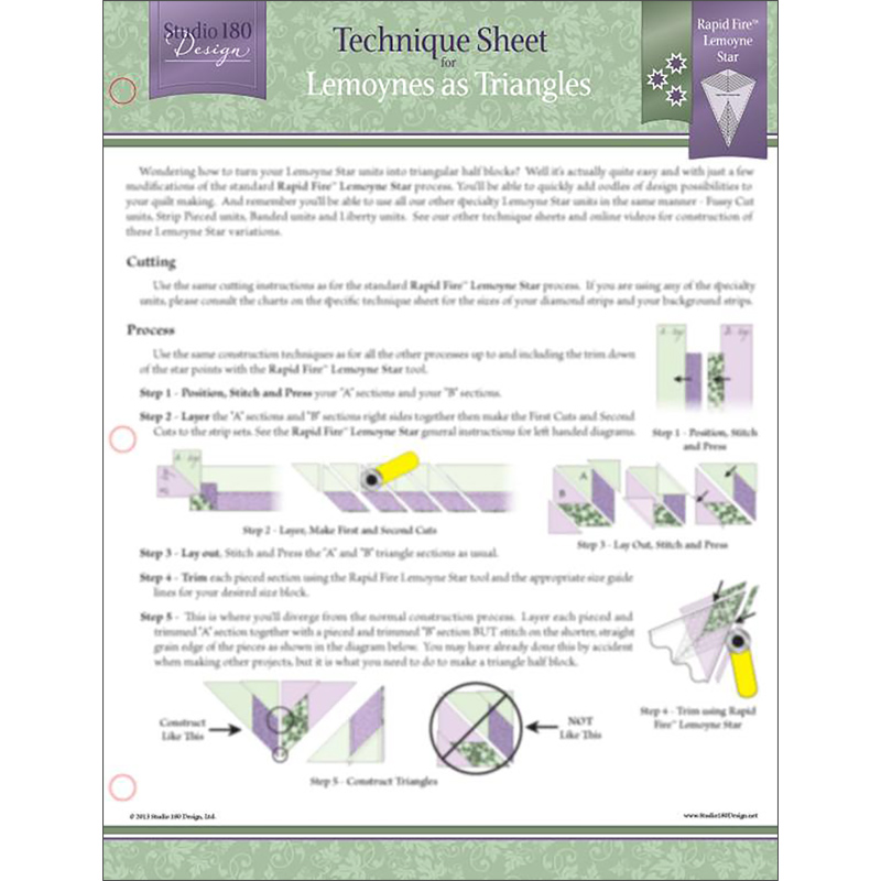 Lemoynes As Triangle - Tech Sheet 