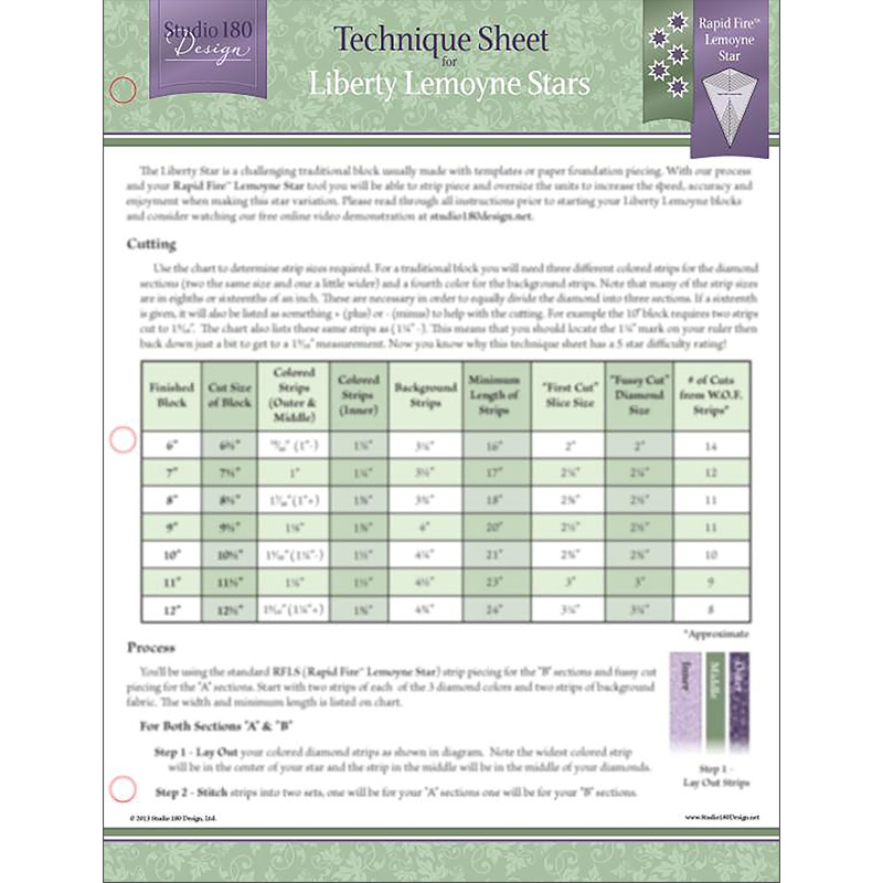 Liberty Lemoyne Star - Tech Sheet 