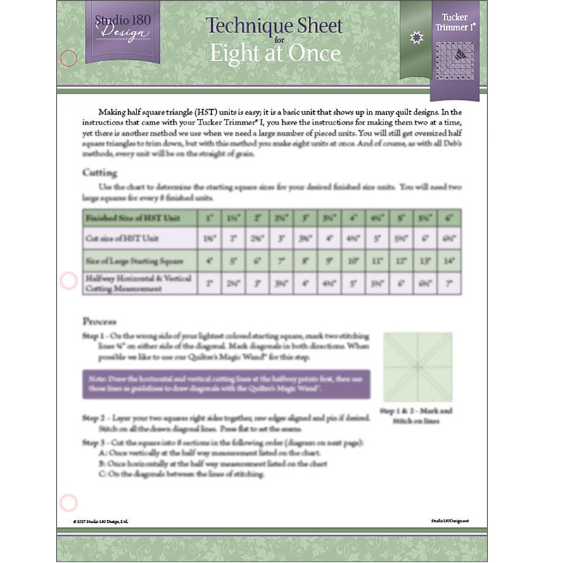 Eight At Once - Tech Sheet 