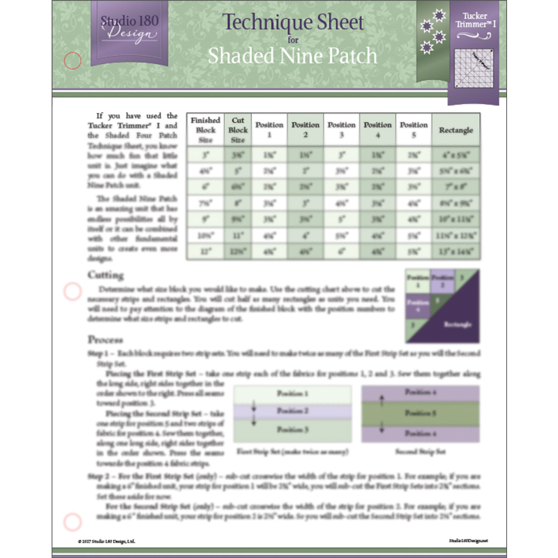 Shaded Nine Patch - Tech Sheet 