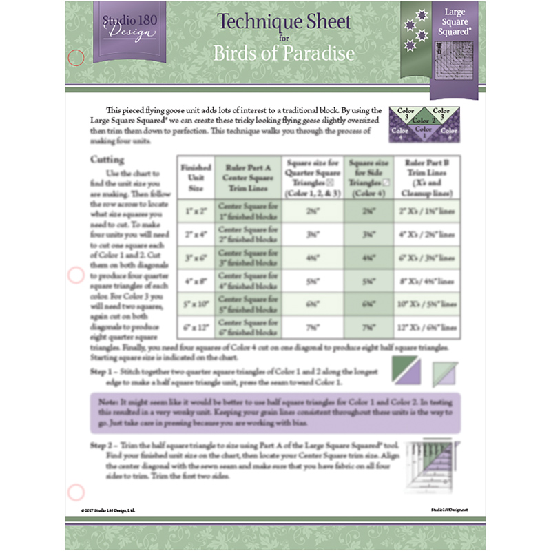 Birds Of Paradise - Tech Sheet 