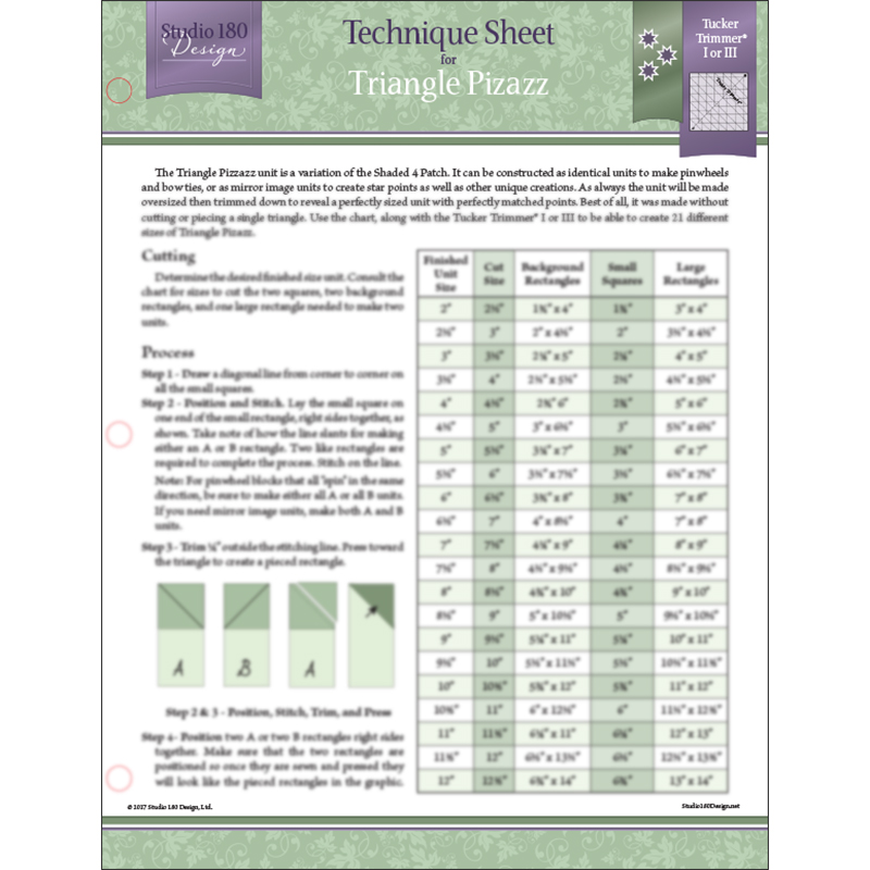 Triangle Pizazz - Tech Sheet 