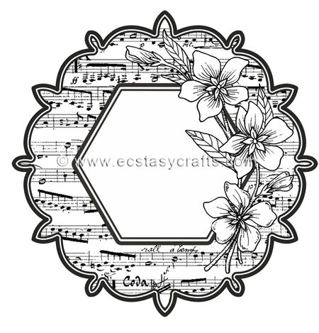 Sue Wilson Garden Song Stamp, zoomed in. Select this picture to zoom back out.