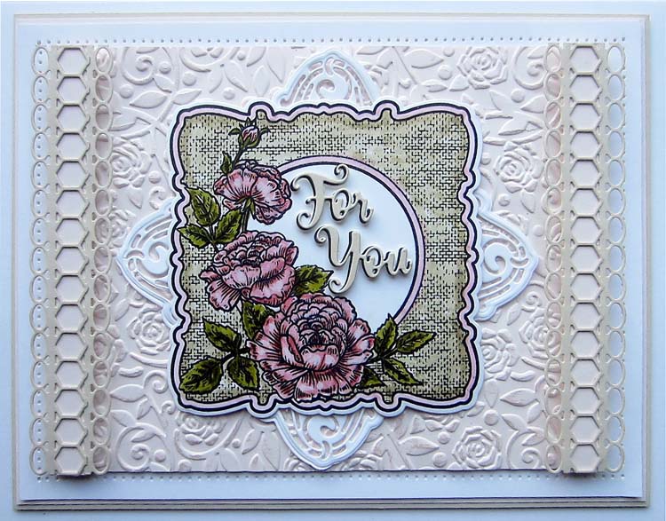 Abigail's Peony Spray - Precut Rubber Stamp