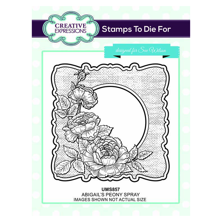 Abigail's Peony Spray - Precut Rubber Stamp