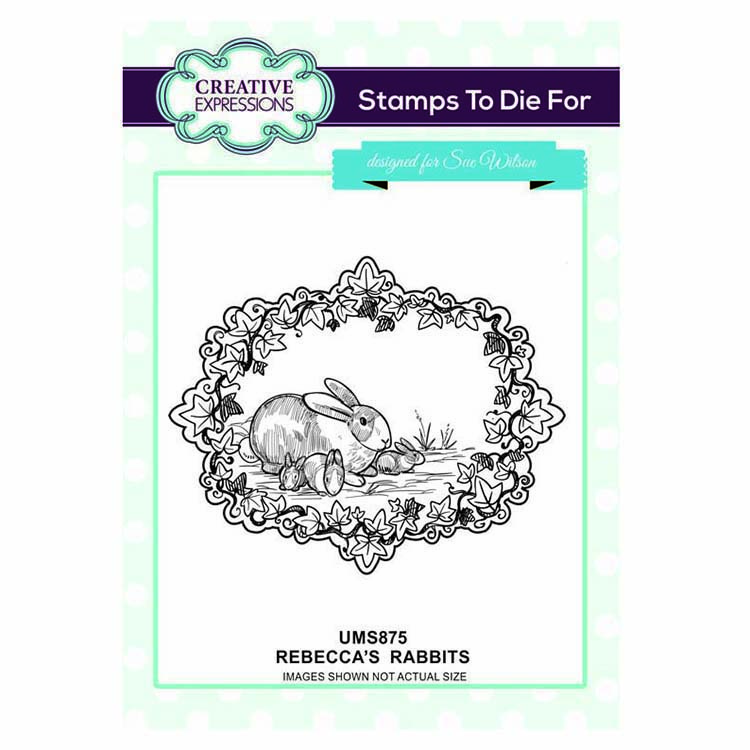 Rebecca's Rabbits - Precut Rubber Stamp
