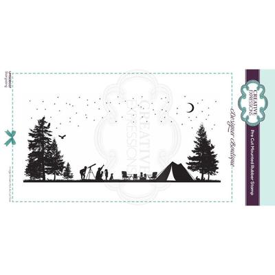Stargazing - Designer Boutique - Precut Rubber Stamp