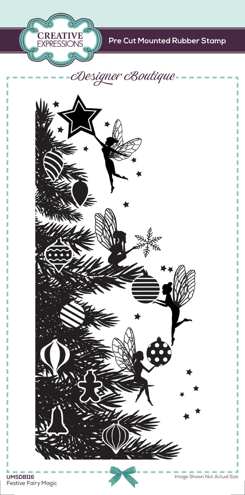 Festive Fairy Magic  - Rubber Stamp