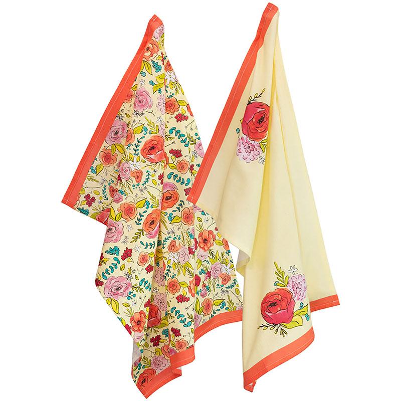 Flower Party Tea Towel 2ct 