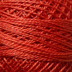 Valdani Perle Cotton Size 8 - #65 Orange Red