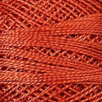 Valdani Perle Cotton Size 8 - # 73 Peach Orange Dark