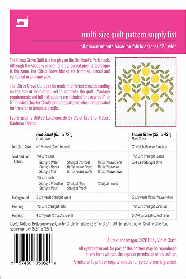 The Citrus Grove Quilt - Quilt Pattern