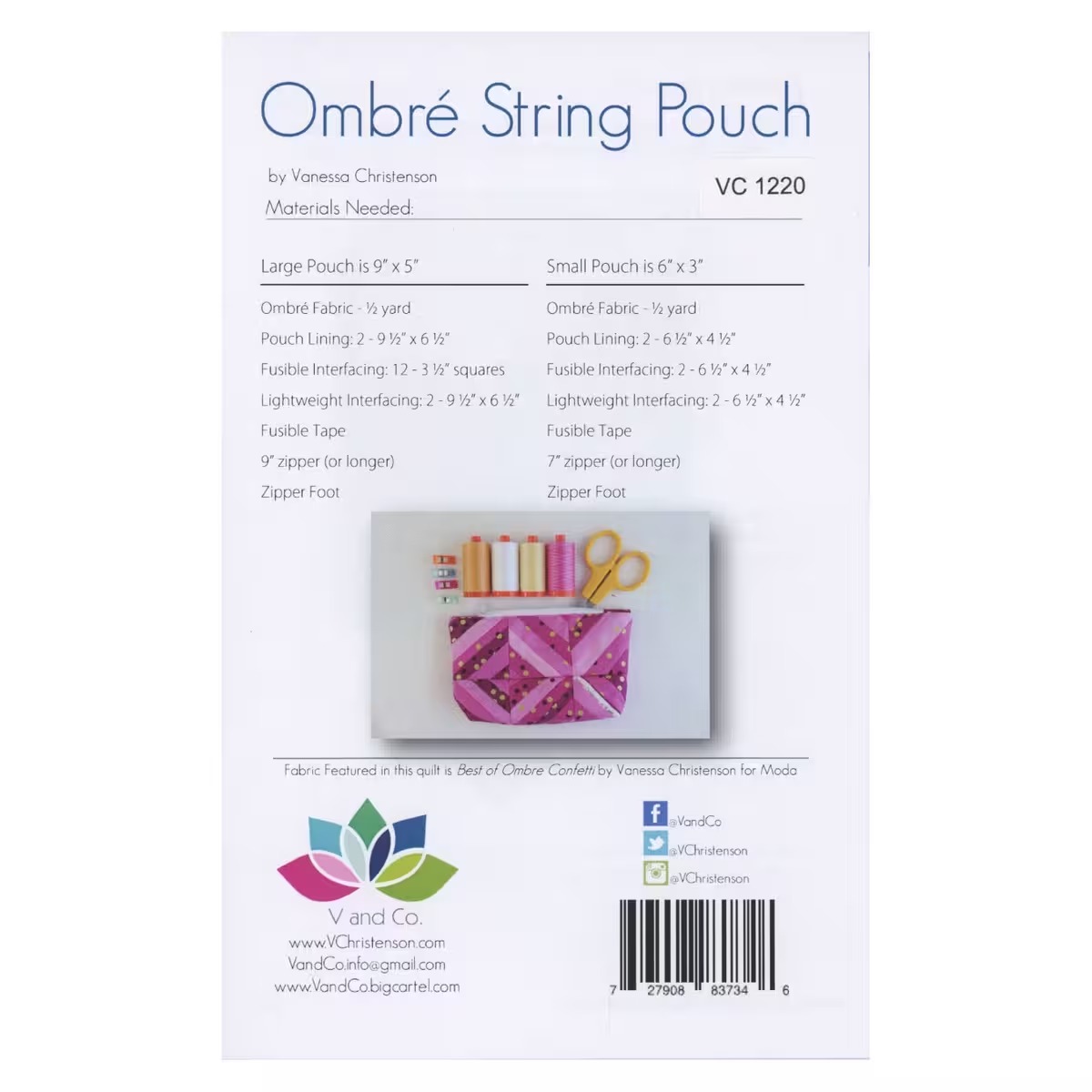 Ombre String Pouch - Sewing Pattern