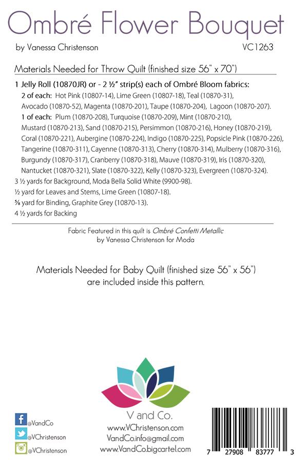 Ombre Flower Bouquet - Quilt Pattern