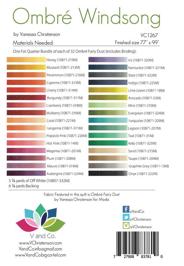 Ombre Wind Song - Quilt Pattern