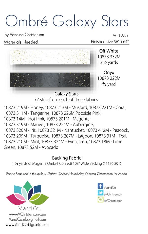 Ombre Galaxy Star - Quilt Pattern