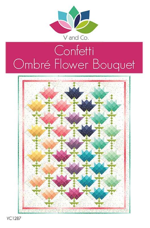 Confetti Ombre Flower Bouquet - Quilt Pattern