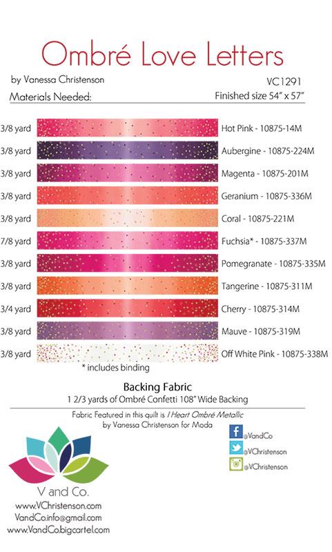 Ombre Love Letters - Quilt Pattern