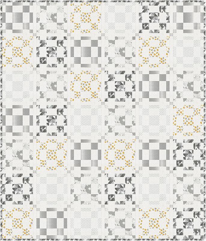 Rainy Day - Quilt Pattern, zoomed in. Select this picture to zoom back out.
