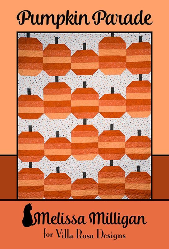 Pumpkin Parade - Quilt Pattern, zoomed in. Select this picture to zoom back out.