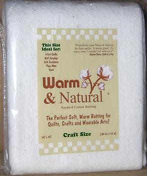 Warm & Natural Batting Craft Size