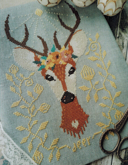 Spring Deer - Cross Stitch Pattern