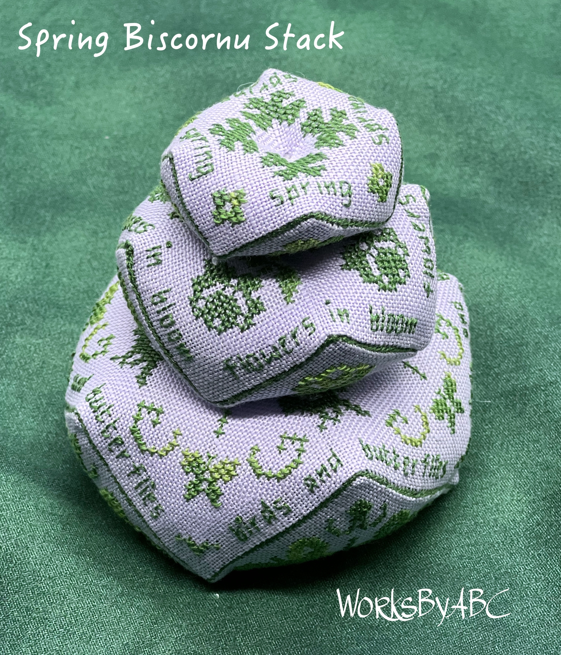 Spring Biscornu Stack - Cross Stitch Pattern