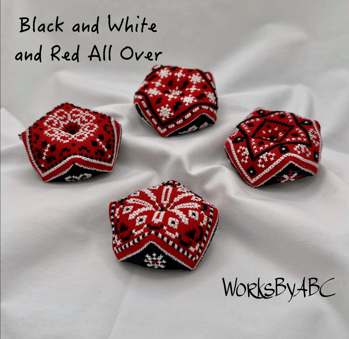 Black and White and Red All Over - Cross Stitch Pattern