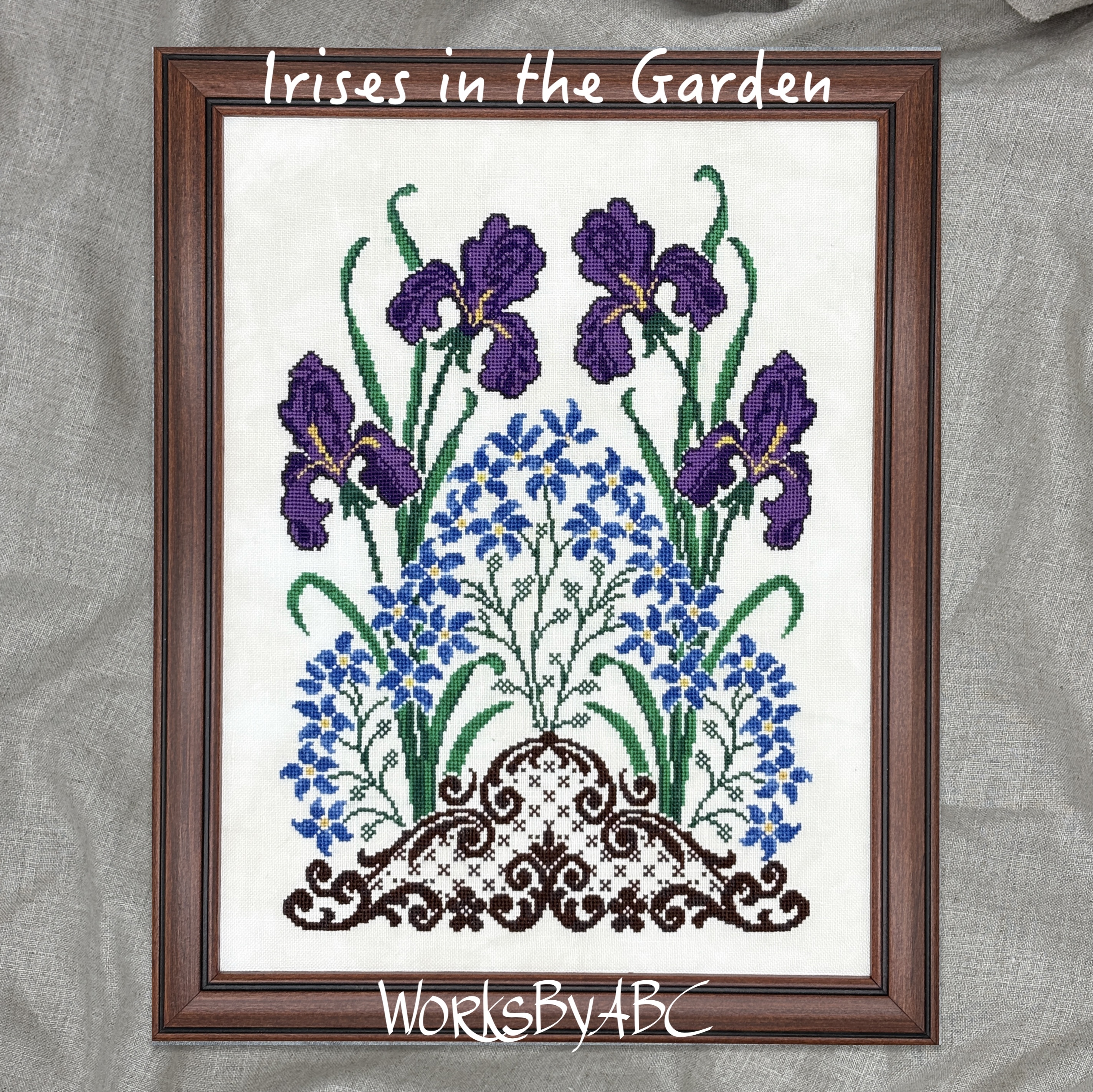 Irises in the Garden - Cross Stitch Pattern
