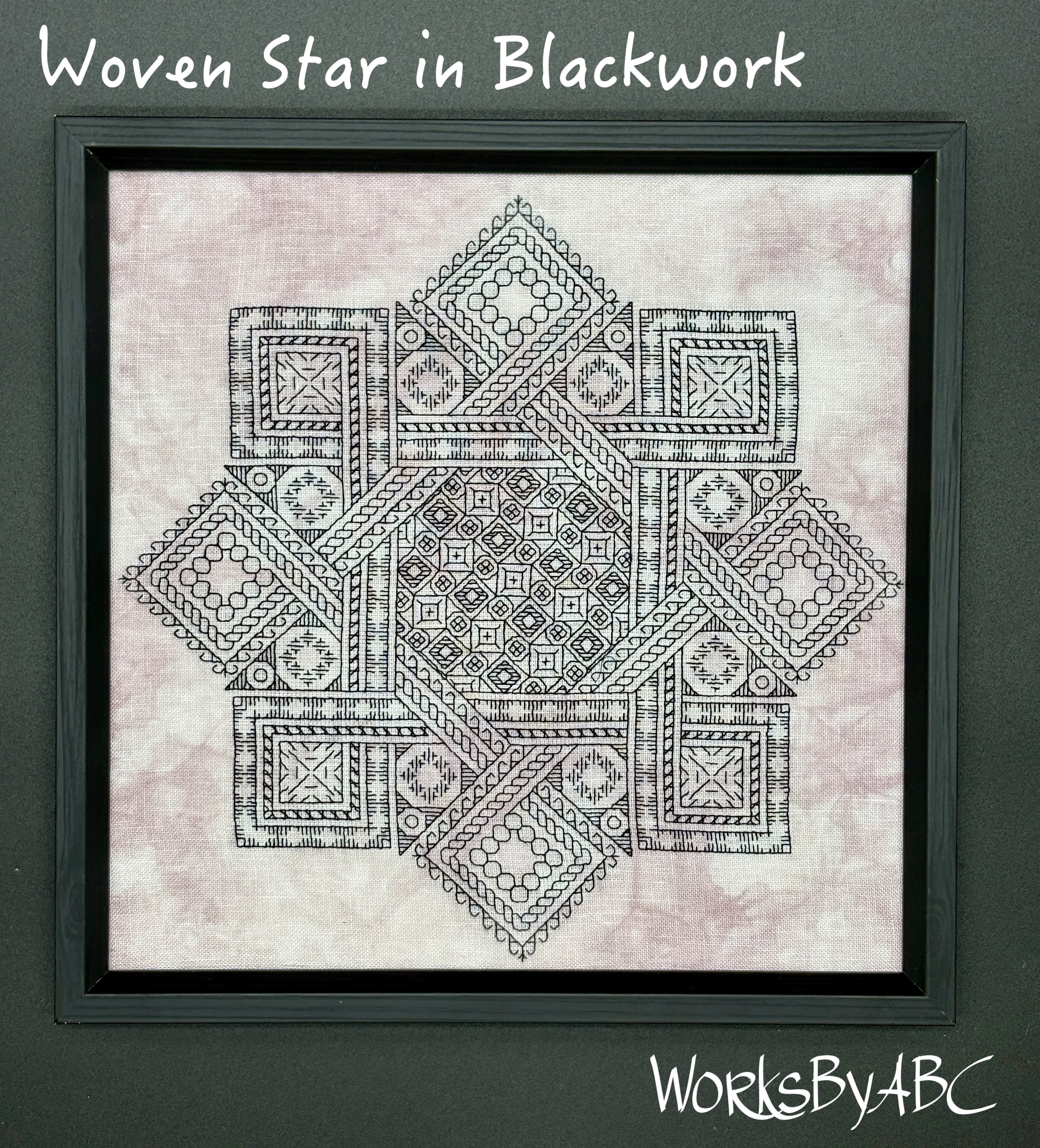 Woven Star in Blackwork - Cross Stitch Pattern