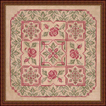Bagatelle - Cross Stitch Pattern, zoomed in. Select this picture to zoom back out.