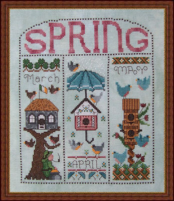 Spring Homes - Cross Stitch Pattern