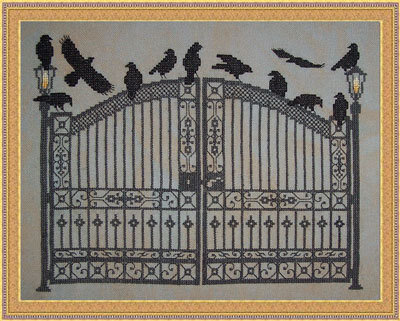 Gatekeepers - Halloween Cross Stitch Pattern