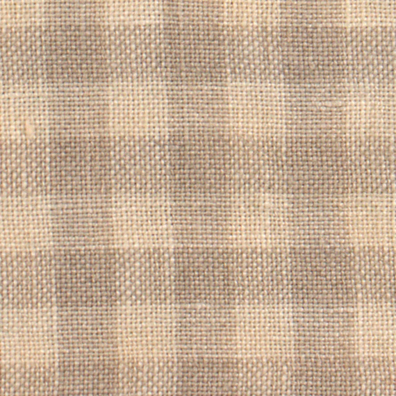 28 Count Light Khaki Gingham Linen Fabric 35x52