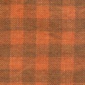 28 Count Pumpkin Gingham Linen Fabric 13x17