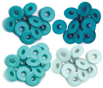 Crop-A-Dile Eyelets Wide 40/Pkg - Aqua
