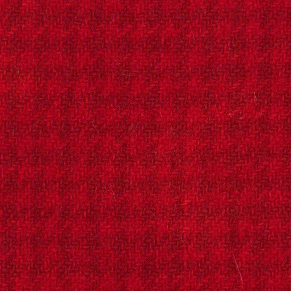 Candy Apple Houndstooth Felted Wool Fabric 8x12
