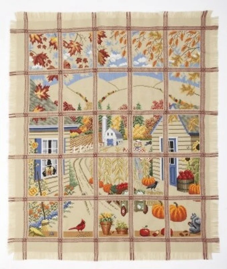 Harvest View Afghan - Cross Stitch Pattern